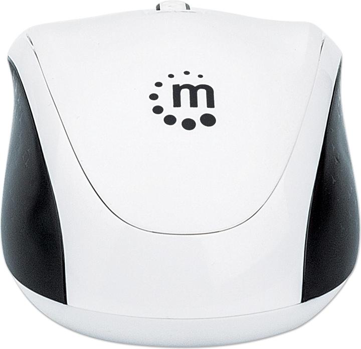 Immagine prodotto Manhattan Bluetooth® 4.0 e ricevitore wireless USB, 800/1200/1600 dpi, tre pulsanti più rotella del mouse, & (Senza fili)