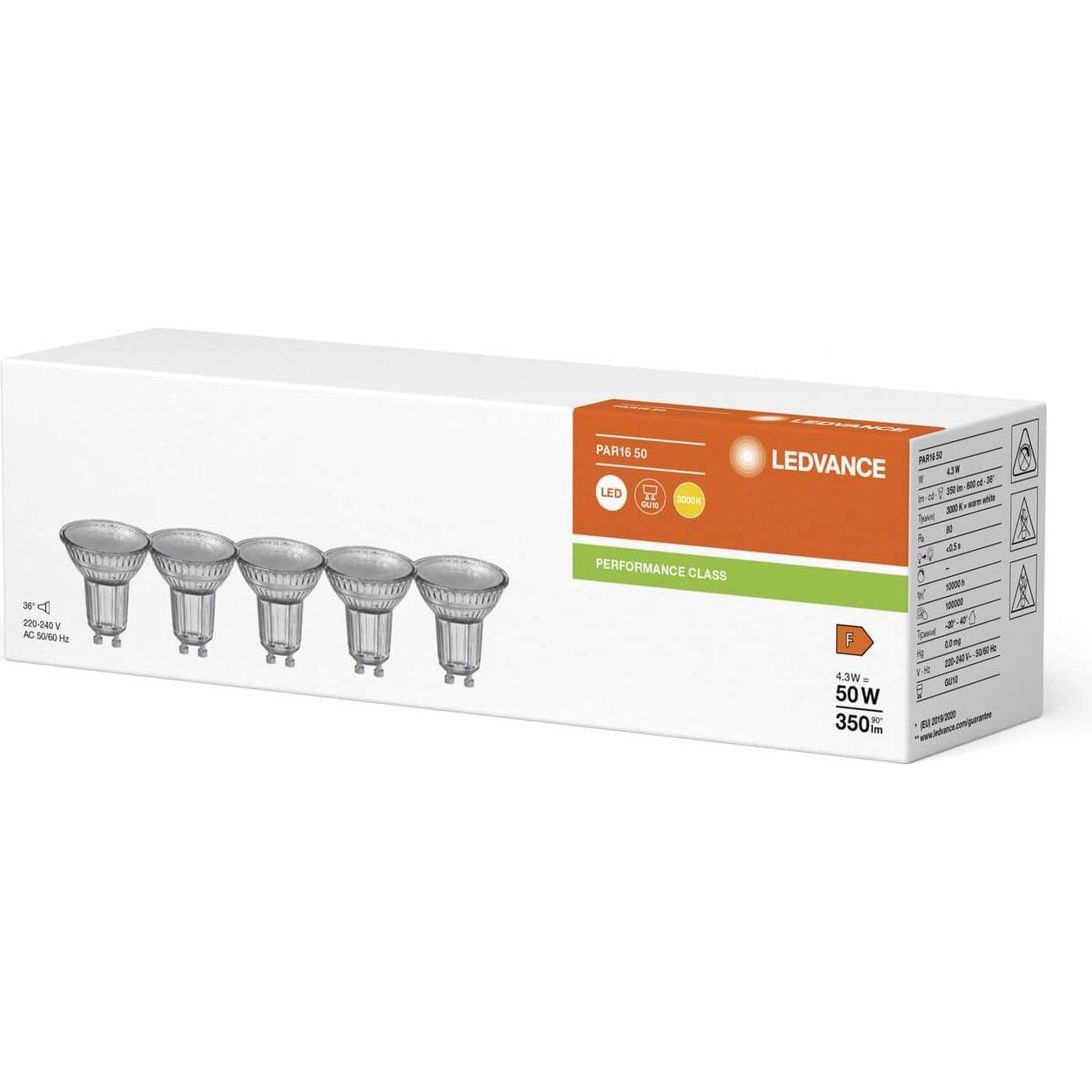 Thumbnail - Ledvance, Leuchtmittel, LED-Lampenset (GU10, 4.30 W, 350 lm, 1 x, F)