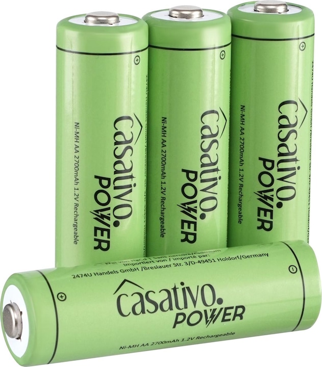 Produktbild Casativo NiMH-AA/Mignon-Akkus, 2.700 mAh, mit Transport-Case, 8er-Set (8 Stk., AA, 2700 mAh)