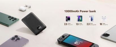 Actual product image Veger C11 VG-W1170 PowerBank 10000mAh smallest PD20W with cables bulit-in (10000 mAh, 22.50 W, 38.50 Wh)