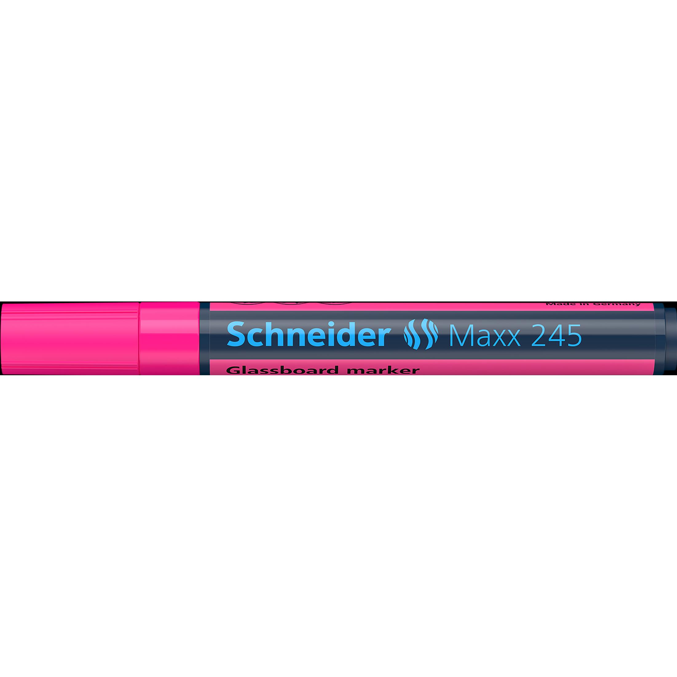 Schneider, Marker, Glasboard-Marker MAXX 245 pink Strichstärke: 2 – 3 mm (Pink, 1 mm, 1 x)