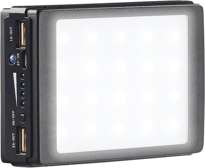 Produktbild Revolt 2in1-Solar-Powerbank mit Campingleuchte (11000 mAh, 40.70 Wh)