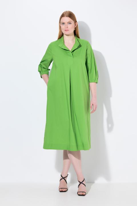 Actual product image Ulla Popken Paper Touch 3/4 Sleeve Collared Dress (60)
