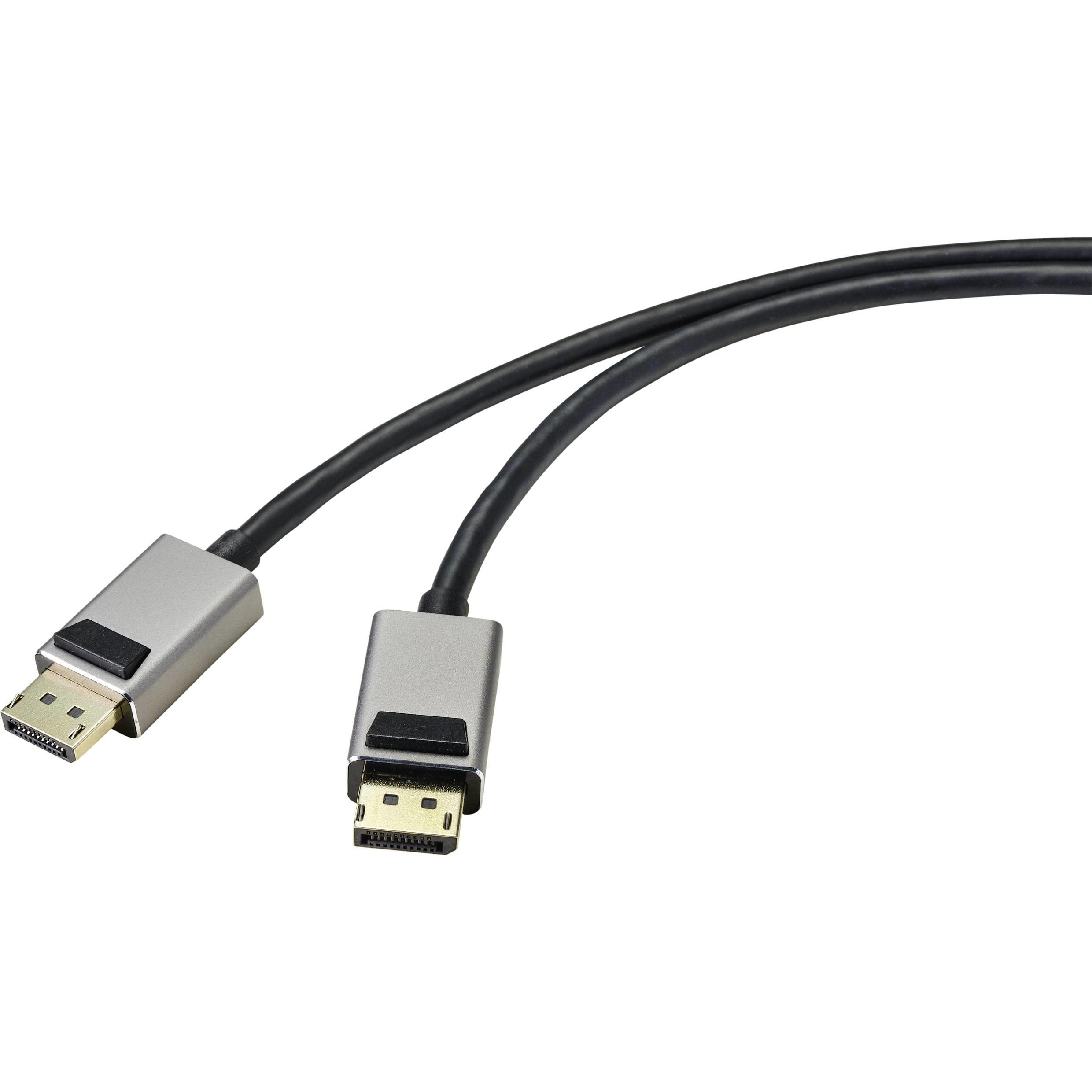 SpeaKa Professional 8K Displayport auf Displayport Kabel im Aluminiumgehäuse 2 m (2 m, DisplayPort), Video Kabel
