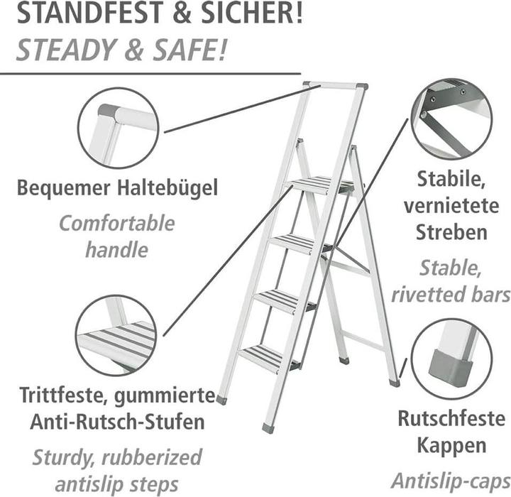 Produktbild Wenko Haushaltsleiter (Trittleiter, 44 cm)