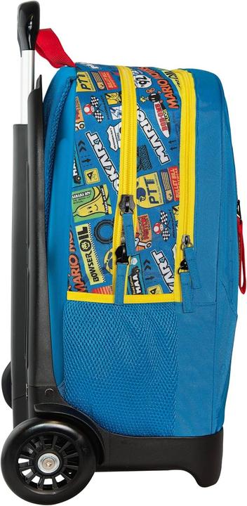 Actual product image Official Mario Kart School Backpack with Removable Trolley and Interchangeable Wheels