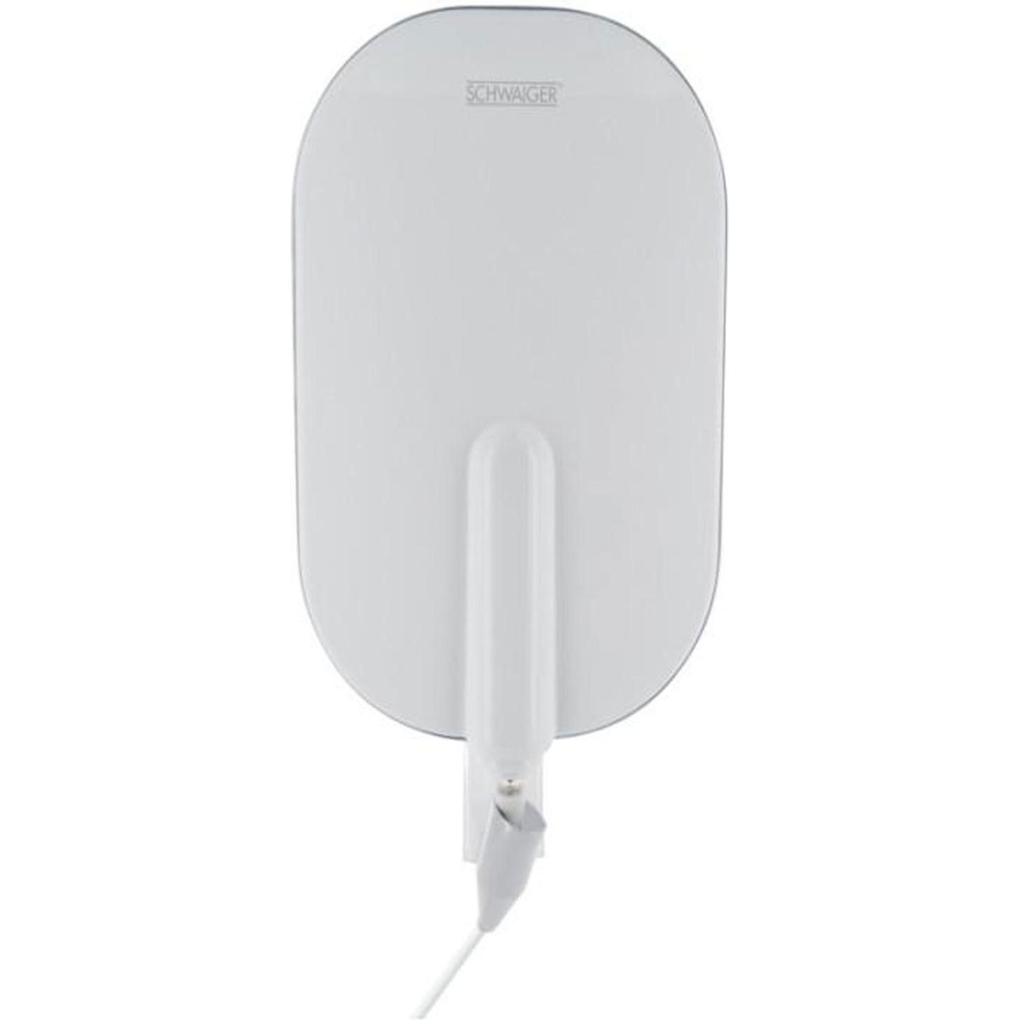 Schwaiger DTA4000 011 - All'aperto - Bianco - 8,5 m - 36 dB - Doppia polarizzazione - DVB-T,DVB-T2 (Antenna piatta, DVB-T / -T2), Parabola + Antenna, 