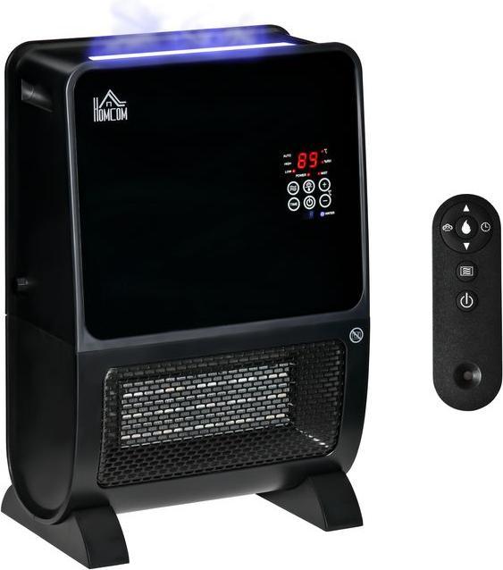 Produktbild Swisshandel24 2 in 1 Heizlüfter Heizgerät Elektroheizer mit Fernbedienung Luftbefeuchter Keramik LED-Licht Befeuch (2000 W)