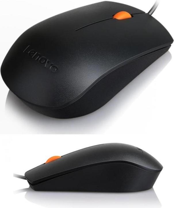 Actual product image Lenovo GX30M39704 Mouse Ambidextrous USB Type-A 1600 DPI (Cable)