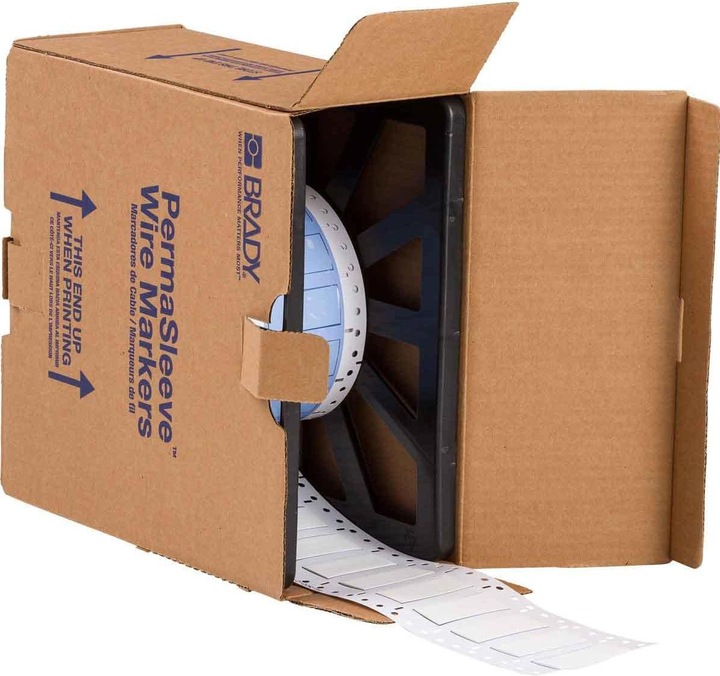 Produktbild Brady PS-500-2-WT, B-342, Permasleeve, wärmeschrumpfendes Polyolefin, Weiss, 50,8 x 21,62mm, für Ka