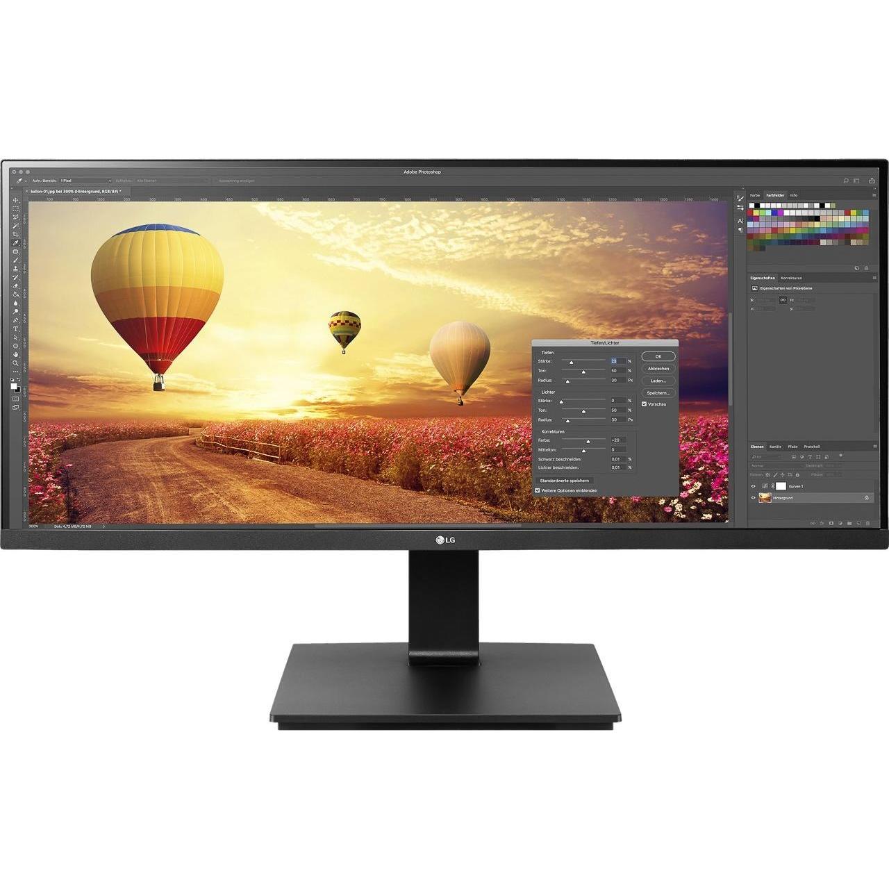 LG 34BR65F (2560 x 1080 Pixel, 34"), Monitor, Schwarz