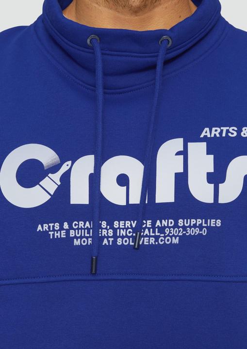 Produktbild s.Oliver Sweatshirt Sweatshirt mit Frontprint und Snood-Kragen (M)