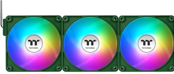 Actual product image Thermaltake TT CT120 EX Reverse ARGB PC Cooling Fan 3 Pack Racing Green (120 mm, 3 x)