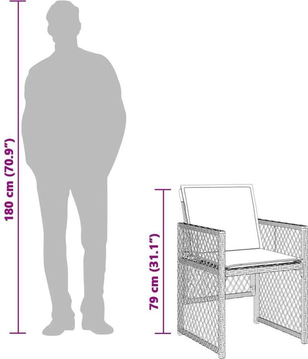 Immagine prodotto vidaXL Mobili da giardino set da pranzo set da giardino gruppo di sedute 13 pezzi in poly rattan grigio (330 cm)