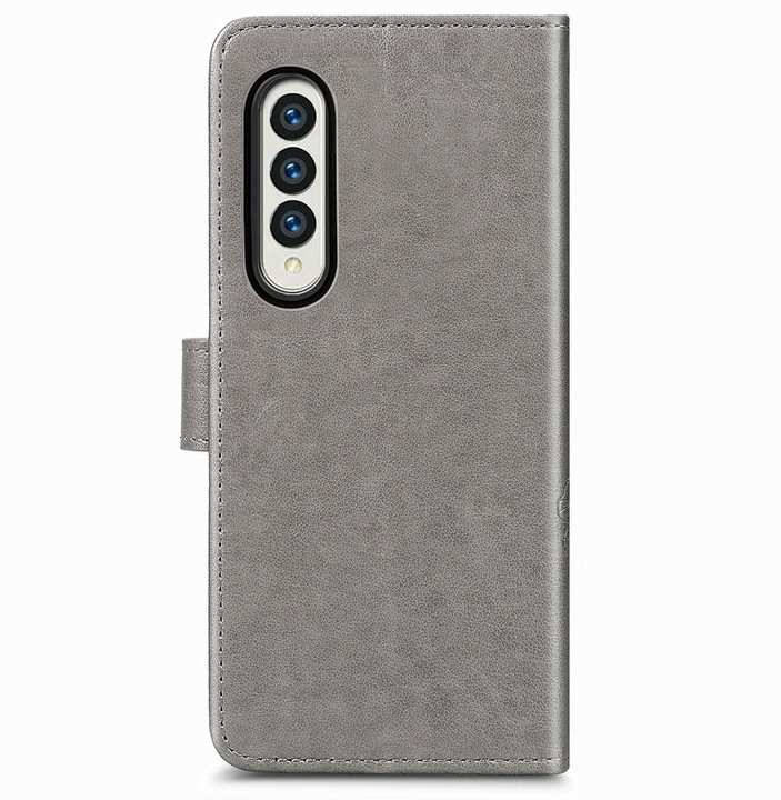 Produktbild König Design Hülle Handy Schutz für Samsung Galaxy Z Fold3 5G Case Cover Tasche Etuis Grau (Samsung Galaxy Z Fold3)