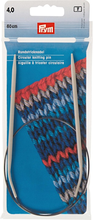 Prym Circular knitting needle Ø 4 mm x 60 cm, aluminum, gray