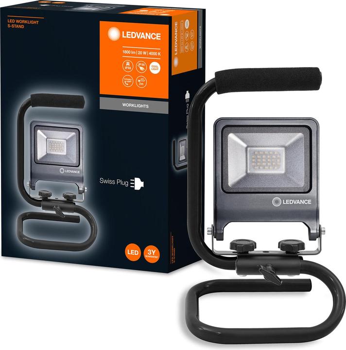 Actual product image Ledvance LED WORKLIGHT 20W 840 S-Stand black (1700 lm)