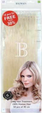 Immagine prodotto Balmain Value Pack 10(Level6) Naturale dritto 40cm medio marrone 50pcs capelli umani (Marrone medio, 40 cm)