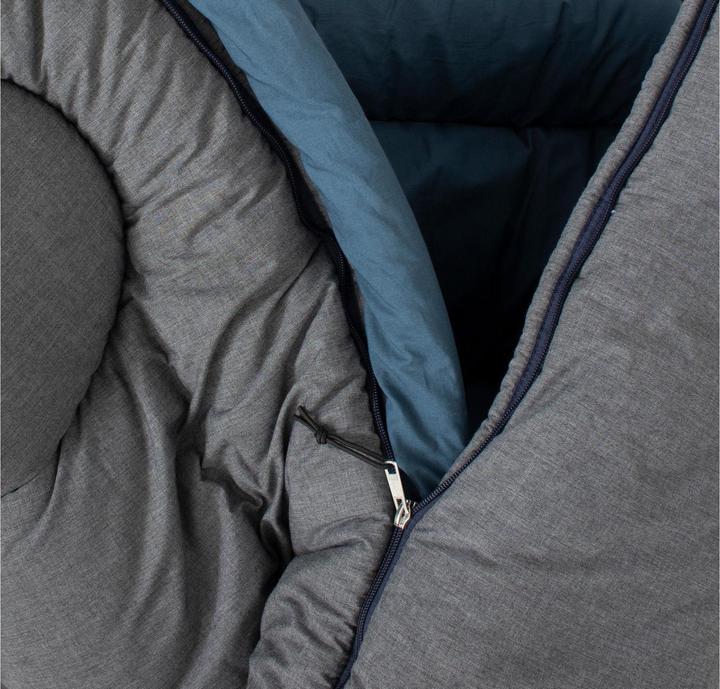 Produktbild Eurotrail Texel Deckenschlafsack Polyester, Grau/Blau (210 cm)