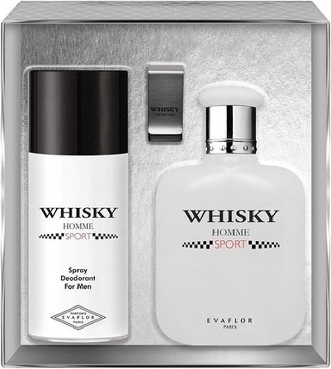 NoName Evaflorparis Whisky Sport Geschenkbox Eau de Toilette 100ml + Deodorant 150ml + Geldklammer Set