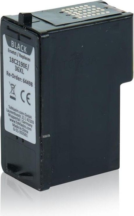 Produktbild Inkadoo Kompatibel zu Lexmark 18C2190E / 36XLA Tintenpatrone, schwarz (BK)