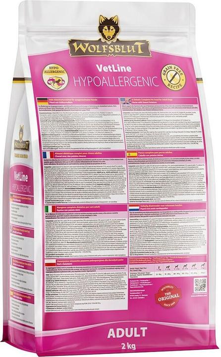 Actual product image Wolfsblut VetLine Hypoallergenic dry dog food 2 kg (Adult, 1 pcs., 2000 g)