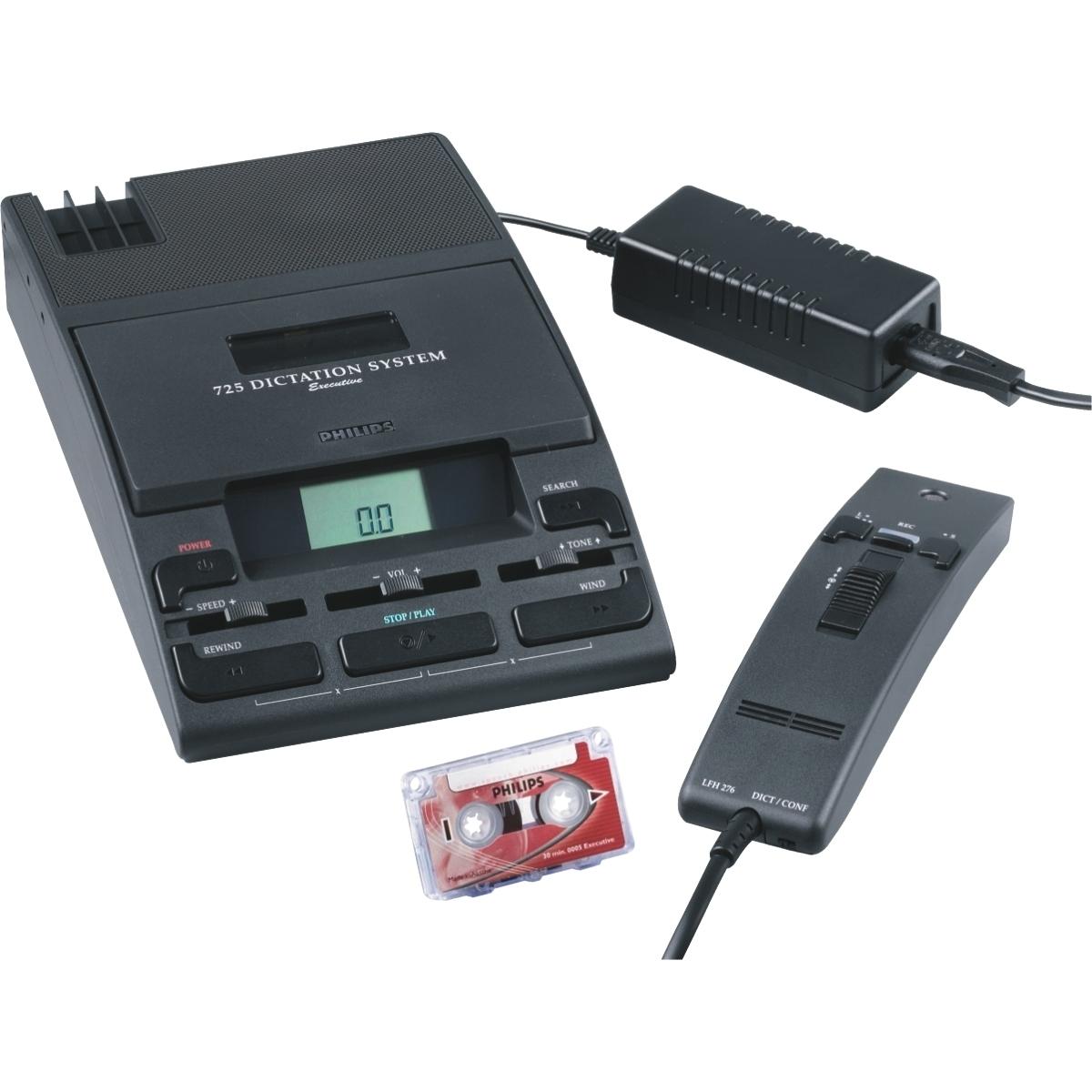 Philips Diktierset 725/20 (B0725/20/LFH725/20), Diktiergerät, Schwarz