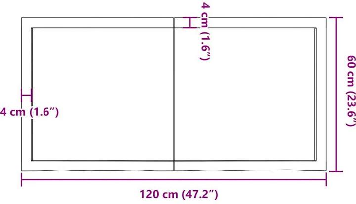 Immagine prodotto vidaXL Oak Nature (120 x 60 x 6 cm)