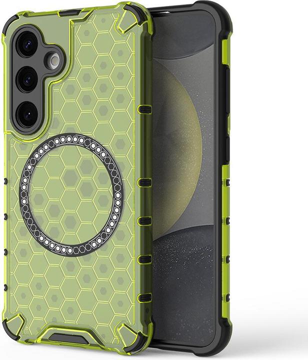 Actual product image Techsuit - HoneyComb Shield MagSafe - Samsung Galaxy S25 - Lime Green (Samsung Galaxy S25)