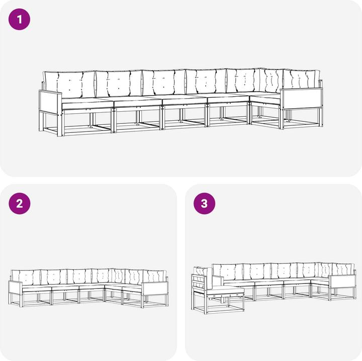Produktbild vidaXL Outdoor-Sofa