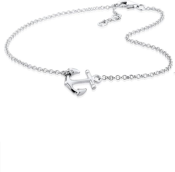 Image du produit Elli Fusskette mit Anker Symbol (Argent Sterling, 25 cm)