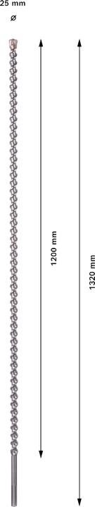 Actual product image Bosch Professional Zubehör Hammer drill SDS max-7, 25 x 1200 x 1320 mm (25 mm)