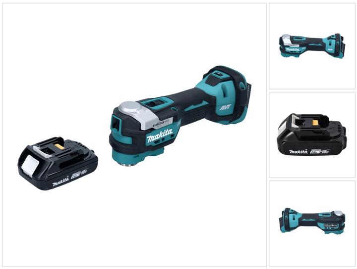 1x Makita DTM 52 Akku Multifunktionswerkzeug, 1x Makita BL 1820 B 18 V 2,0 Ah Akku