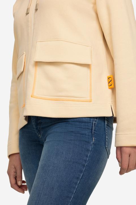 Produktbild Laurasøn Sweatjacke, Stehkragen, Rücken-Print, Zipper, OEKO-TEX (L)