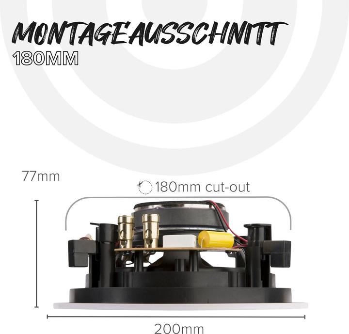 Productafbeelding Artsound - HPRO525, happi, 2-weg inbouw LS, rond, 10-100W, wit (1 paar)