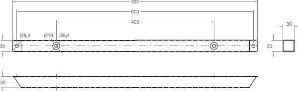 Produktbild Hagor Adapterstreifen VESA 600