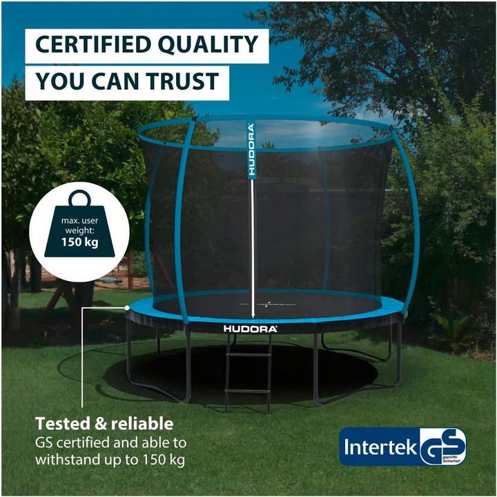 Produktbild Hudora Trampolin Up 300 - Blau (300 cm)