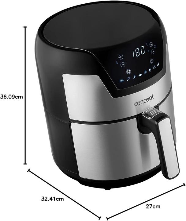Actual product image Concept FR3500 Deep Fryer One/One(s) Self-contained Hot Air Fryer, Metallic