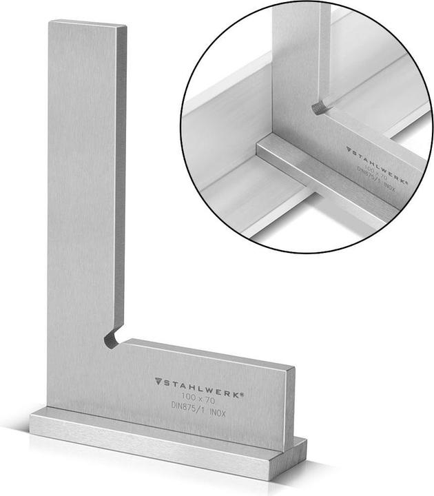 Actual product image Stahlwerk Stop bracket 90° 100 x 70 mm DIN 875/1 made of stainless steel