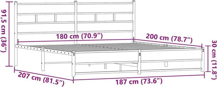 Image du produit vidaXL Bettgestell (180 x 200 cm)