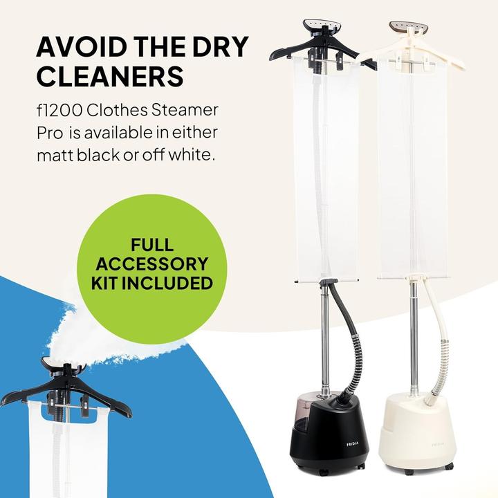 Actual product image Fridja Powerful Premium Garment Steamer with Dual Steam Settings for Fast Unfolding (2200 W)