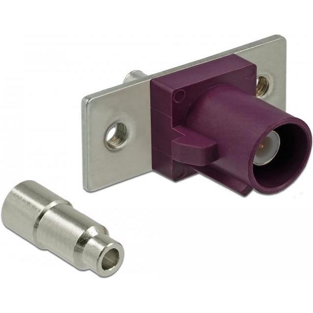 Delock FAKRA D plug spring pin for soldering 2 prepunched holes, Elektronikkabel + Stecker, Violett