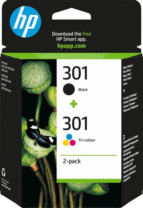 Actual product image HP 301 Ink Cart Combo (M, C, Y, FC)