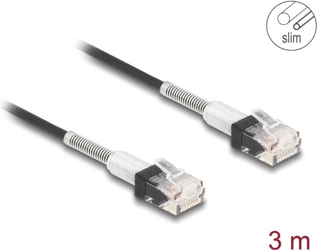 Produktbild Delock RJ45 Netzwerkkabel mit doppeltem Knickschutz Cat.6A U (U/UTP, CAT6a, 3 m)