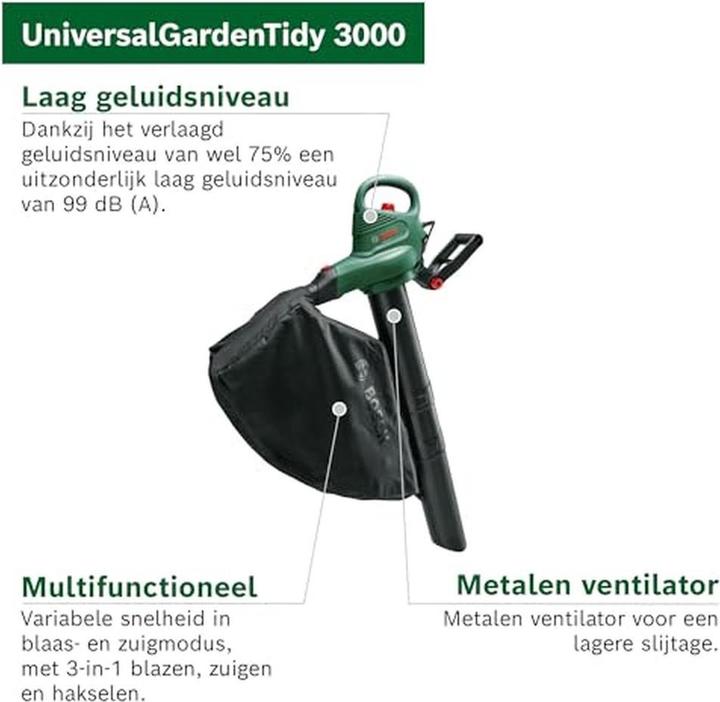 Actual product image Bosch Home & Garden UniversalGardenTidy 3000 (Electrical connection, Leaf vacuums, Leaf blower, Vacuum cleaners & blowers)