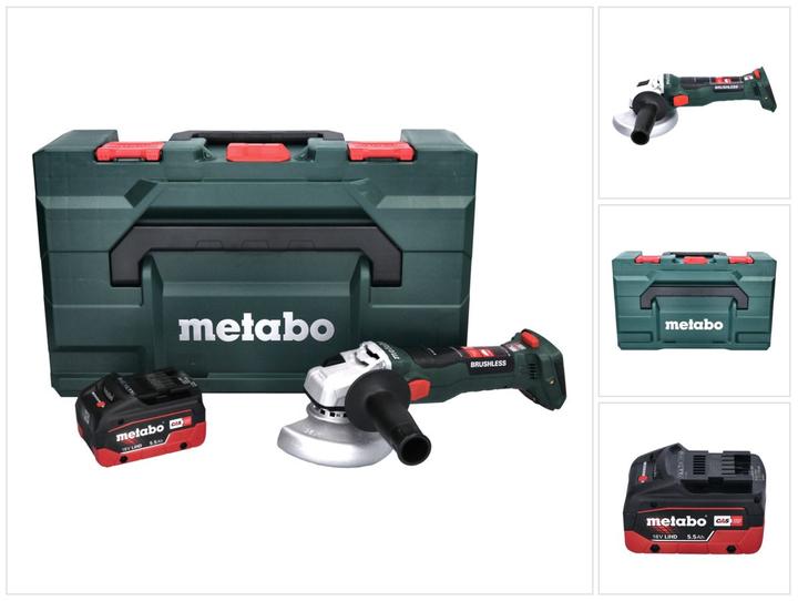 Actual product image Metabo W 18 LT BL 11-125 battery angle grinder 18 V 125 mm Brushless + 1x battery 5.5 Ah + metaBOX - ohn (125 mm)