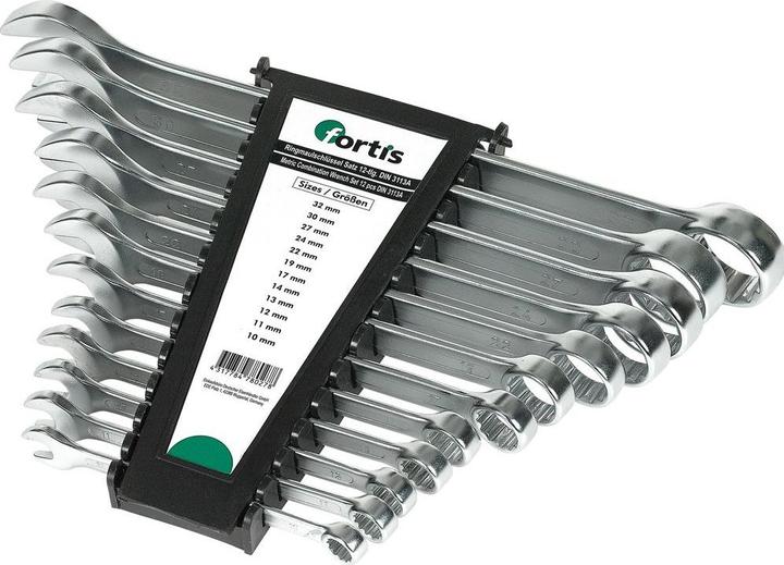 Productafbeelding Fortis Steeksleutel (10 mm, 11 mm, 12 mm, 13 mm, 14 mm, 17 mm, 19 mm, 22 mm, 24 mm, 27 mm, 30 mm, 32 mm)