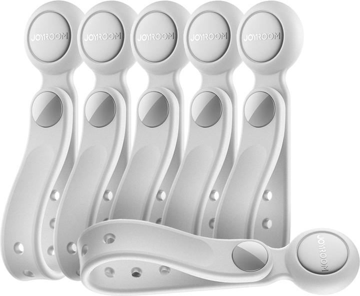 Aktuelles Produktbild Joyroom JR-ZS422 Kabelbinder aus Silikon mit Magnet, Set mit 6 Stück - Weiß (Kunststoff-Kabelbinder)