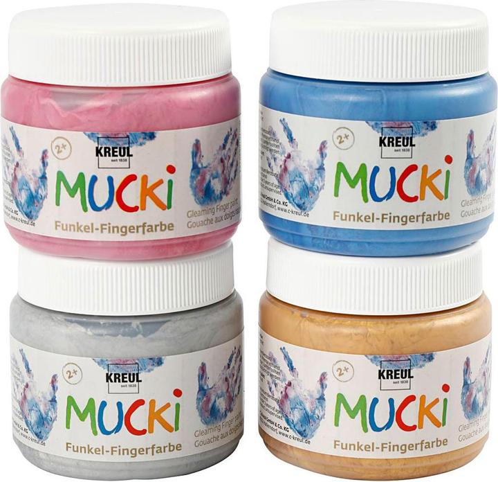 Actual product image Kreul MUCKI sparkle finger paints (600 ml)