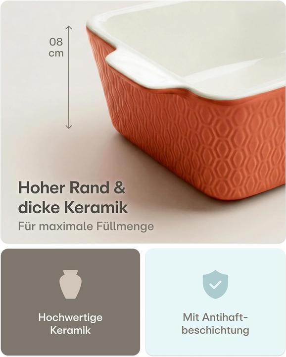 Produktbild Praknu Auflaufform mit extra hohem Rand